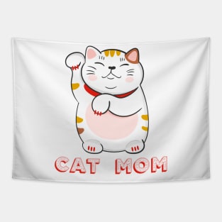 Cat Mom: Maneki Neko Tapestry