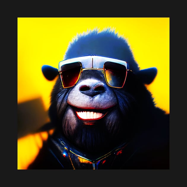 smiling chimp by heartyARTworks