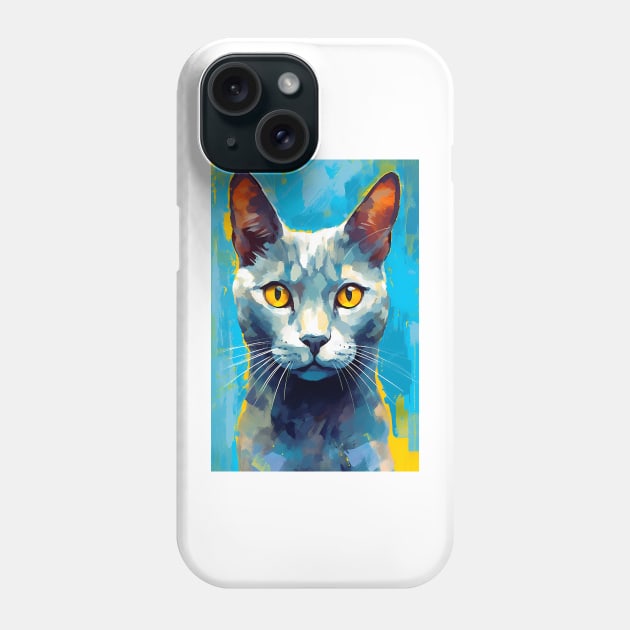 Cat Russian Blue Phone Case by tommytyrer