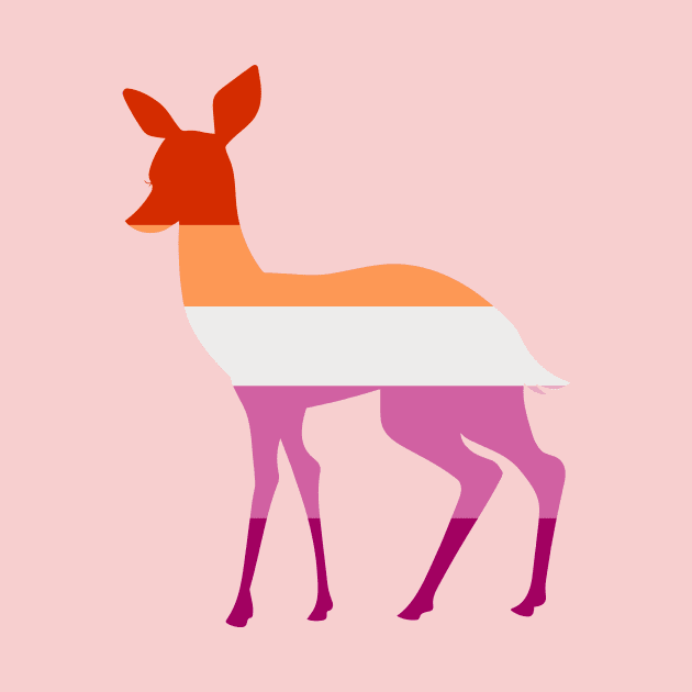 Lesbian Pride Doe | New 5 Colour Sunset Sapphic Flag by GeorgiaGoddard