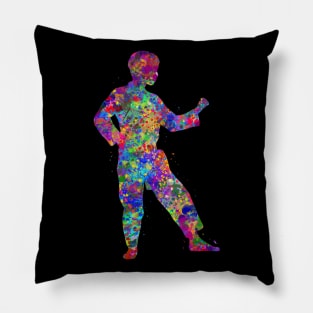 Taekwondo watercolor art Pillow