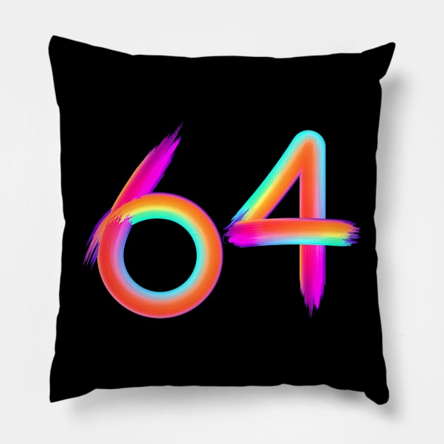 brushed 64 Pillow by MplusC