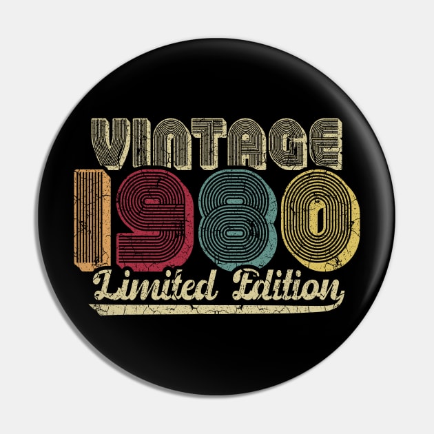 Vintage 1980 Limited Edition 40th Birthday Gift Pin by aneisha