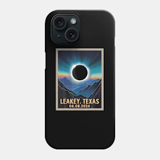 Total Solar Eclipse 2024 Leakey Texas Phone Case