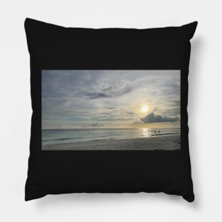 Silver Beach and Sun Pillow