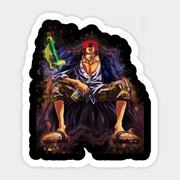 Red Hair Pirate Shanks One Piece Sticker Teepublic