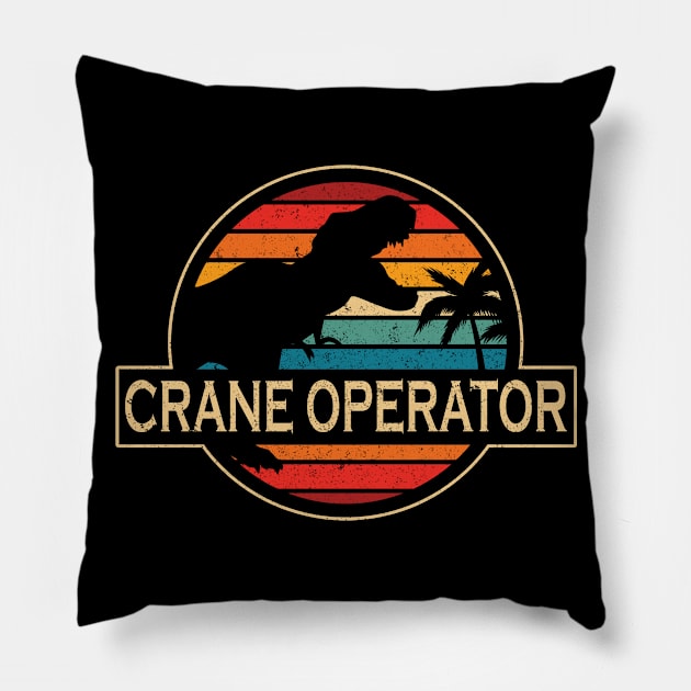 Crane Operator Dinosaur Pillow by SusanFields