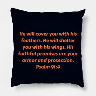 Bible Verse Psalm 91:4 Pillow