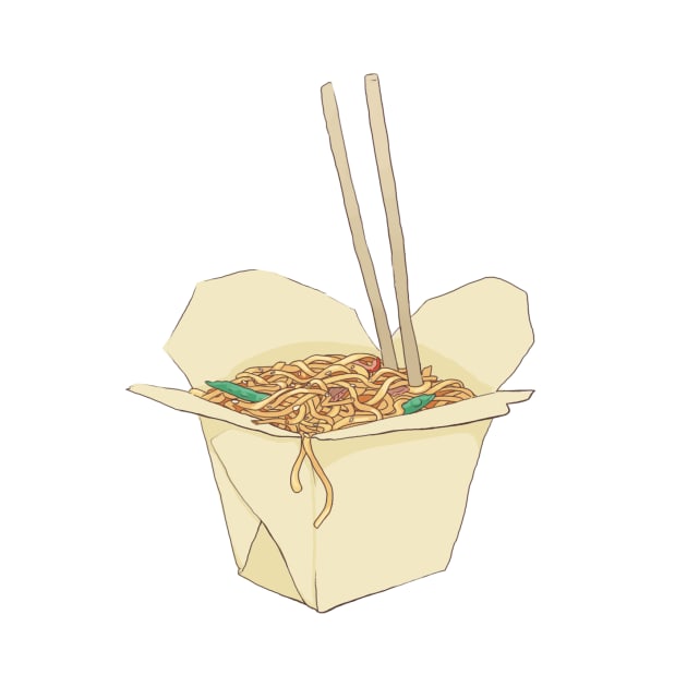 LoMein Noodle Container - Chinese Food by sheehanstudios