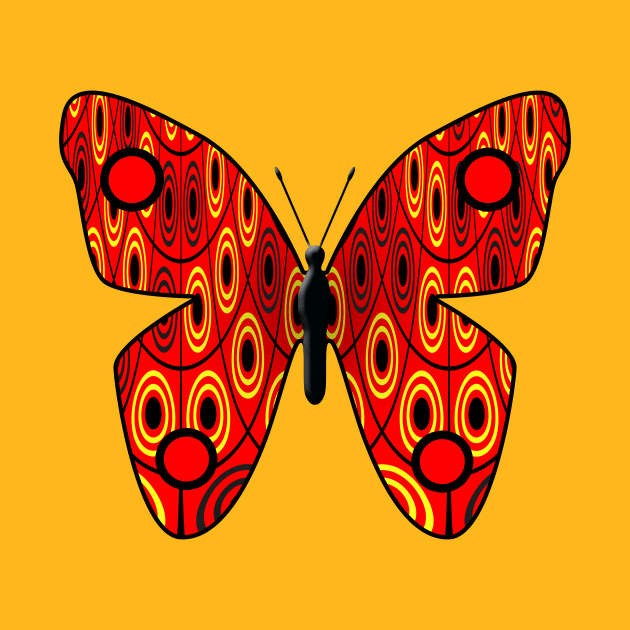 Red butterfly by Gaspar Avila