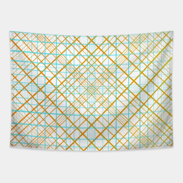 Home-decor Tartan 1 , tartan, diagonal, minimal, fashion, lines, young, modern, stylish, Tapestry by PrintedDreams