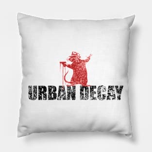 Grunge Urban Decay Contemporary Gangster Rat Design Pillow