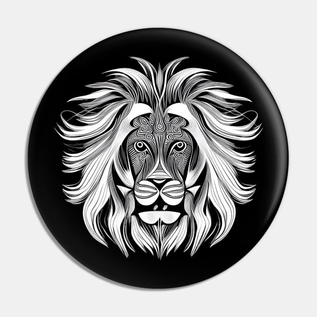white lion Pin by mdr design