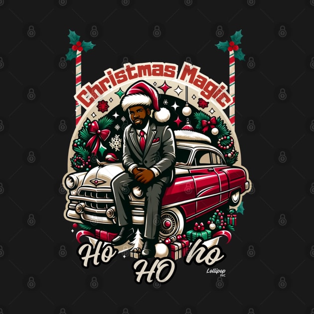Ho-Ho-Horsepower - A Xmas Christmas December Car Guy Retro Vintage Style by LollipopINC
