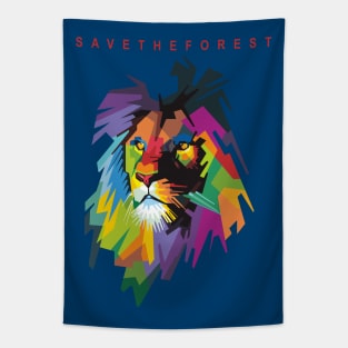 Lion in WPAP Tapestry