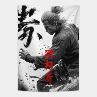 Kumite Figther Japanese Samurai Tapestry