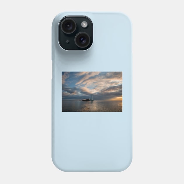 St Mary's Island at High Tide Phone Case by Violaman