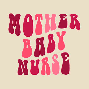 Mother Baby Nurse Christmas Postpartum Mom Baby Nursing T-Shirt