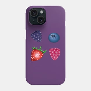 Mixed Berries Pattern Phone Case