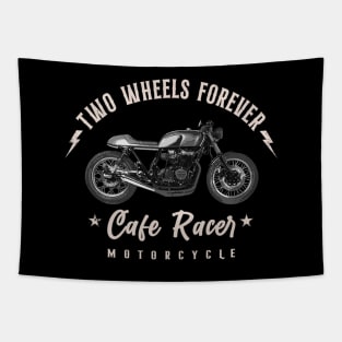 Two Wheels Forever Cafe Racer Tapestry