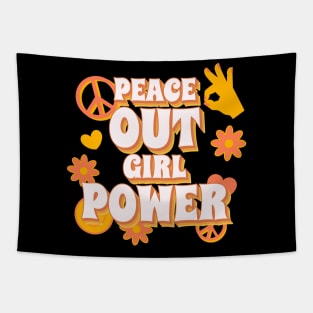 Peace Out Girl Power Tapestry