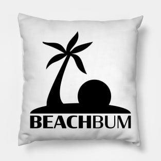 Beach Bum: Island (Stacked Black) Pillow