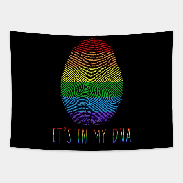 It's In My DNA LGBT Lesbian Gay Pride Tapestry by LotusTee