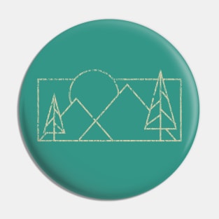 Synthwave Mountains 1986 Pin