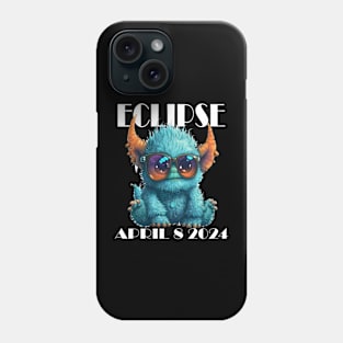 Cute monster watching solar eclipse Phone Case