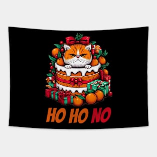 Grumpy Christmas Cat. Christmas Cat 2024 Tapestry