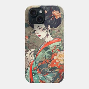 Japanese Lady in Kimono - No.2 Phone Case