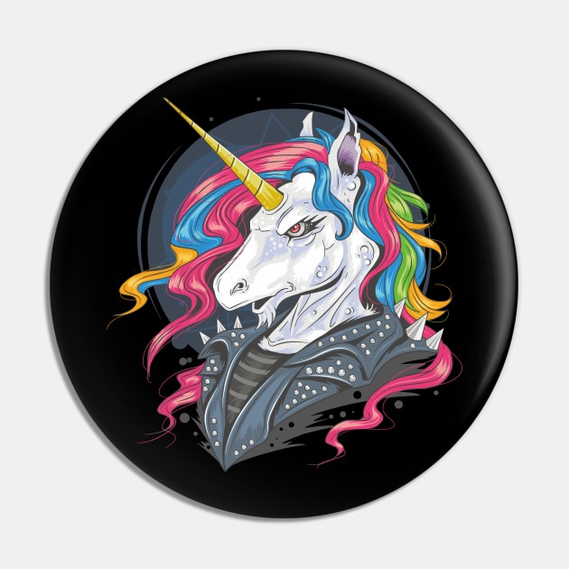 full colour rainbow hair gold unicorn Pin by Tshirt lover 1