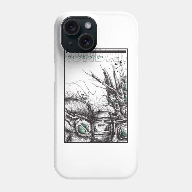 Scribble Mecha Wing Zero Phone Case by scribble13