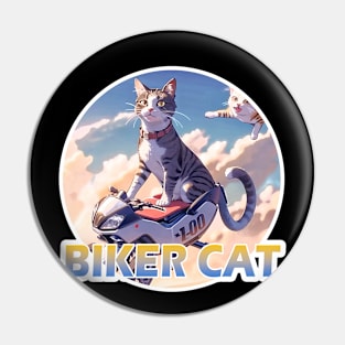 Biker Cat,Racer Cat Pin