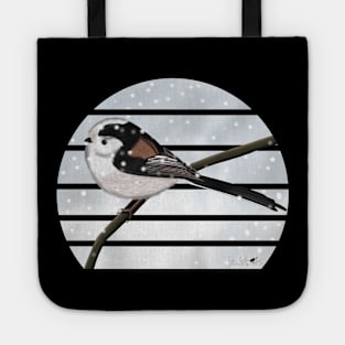 LongTailed Tit Winter Snow Bird Watching Birding Ornithologist Gift Tote