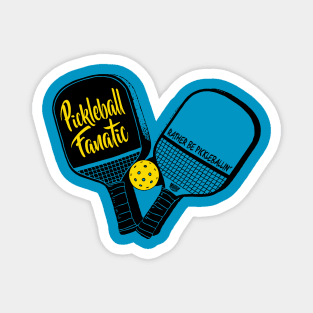 Pickleball Fanatic Dual Paddles Magnet