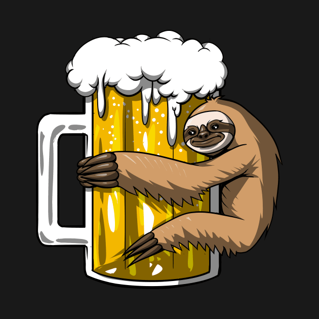 Sloth Beer Party by underheaven