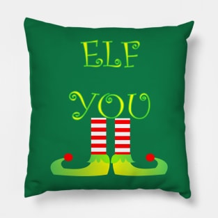 1980s Matching Family Christmas Funny  Elf Pillow