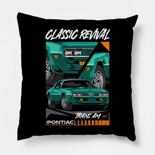 Retro Trans Am Car Pillow