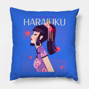 harajuku Girl Japan Japanese Pillow