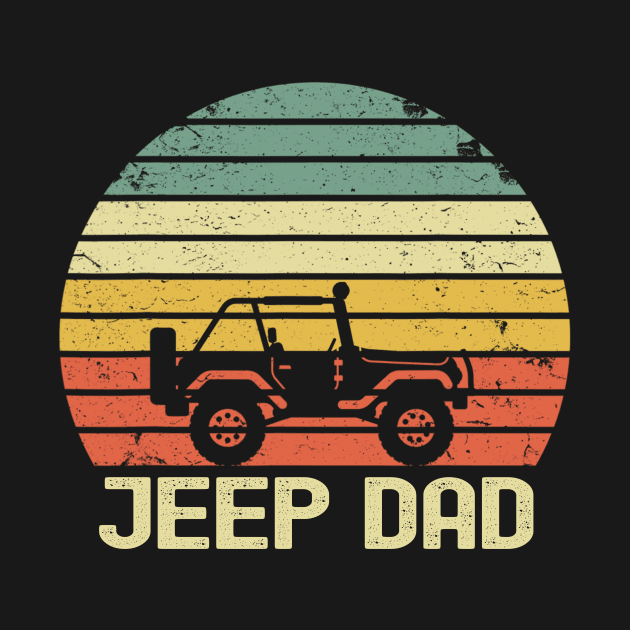 Jeep Dad Vintage Jeep Retro Jeep Sunset Jeep Father's Day Jeep Papa Jeep men by Liza Canida