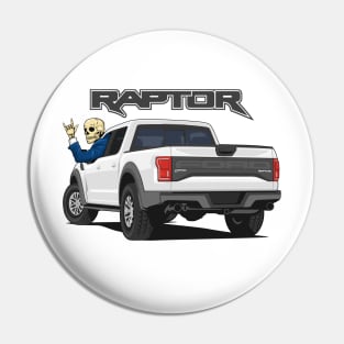 Truck ranger raptor f150 4x4 hand skull metal white Pin