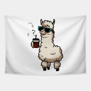 llamas and coffee : happy llamaween Tapestry