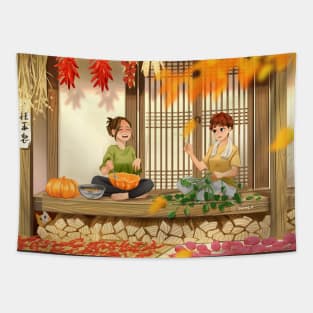 Halloween is here Tapestry