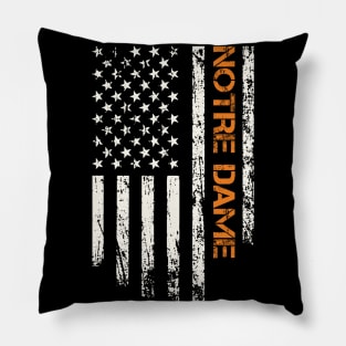 Notre Dame Indiana Retro Pillow