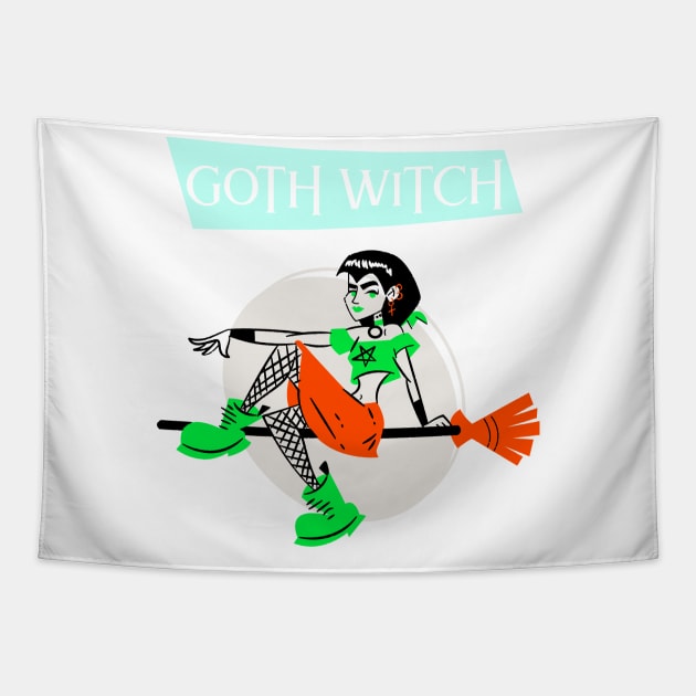 GOTH WITCH Tapestry by Jackson