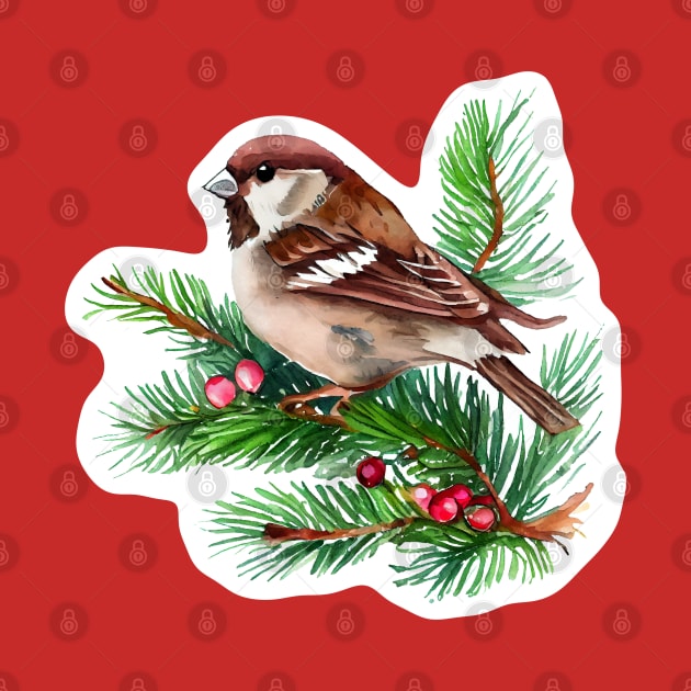 Christmas sparrow by Aimages