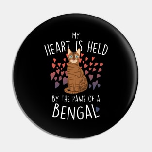 Bengal Cat Heart Pin