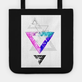 Geometry with watercolor triangle Tote