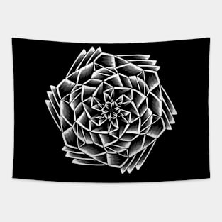 Artwork Illustration Beautiful Silver Crystal Flower Tapestry